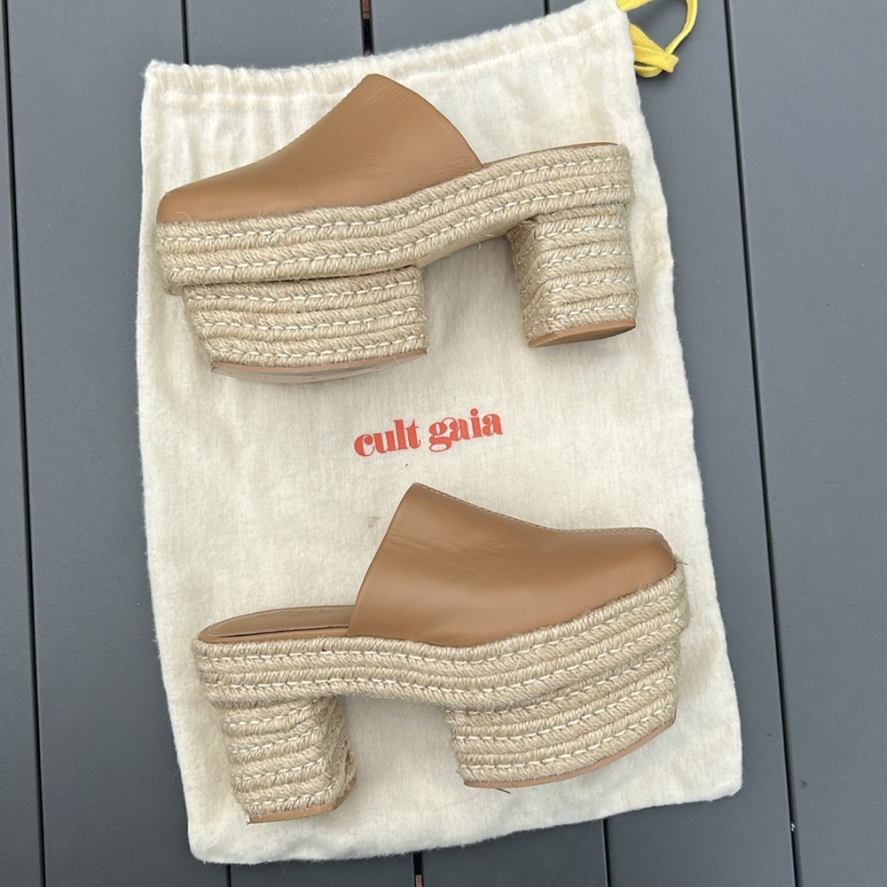 Cult Gaia Leah Espadrille Platform Clogs